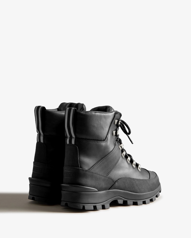 Hunter Women's Insulated Leather Commando Boots Black