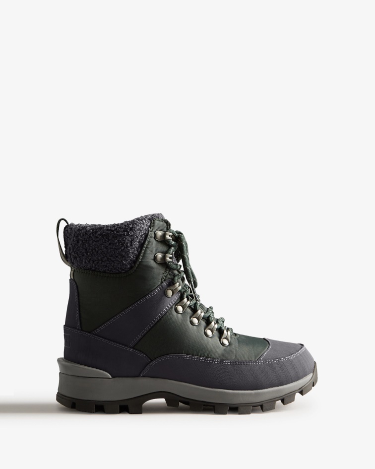 Hunter Women's Insulated Recycled Polyester Commando Boots Arctic Moss Green-Henson Navy