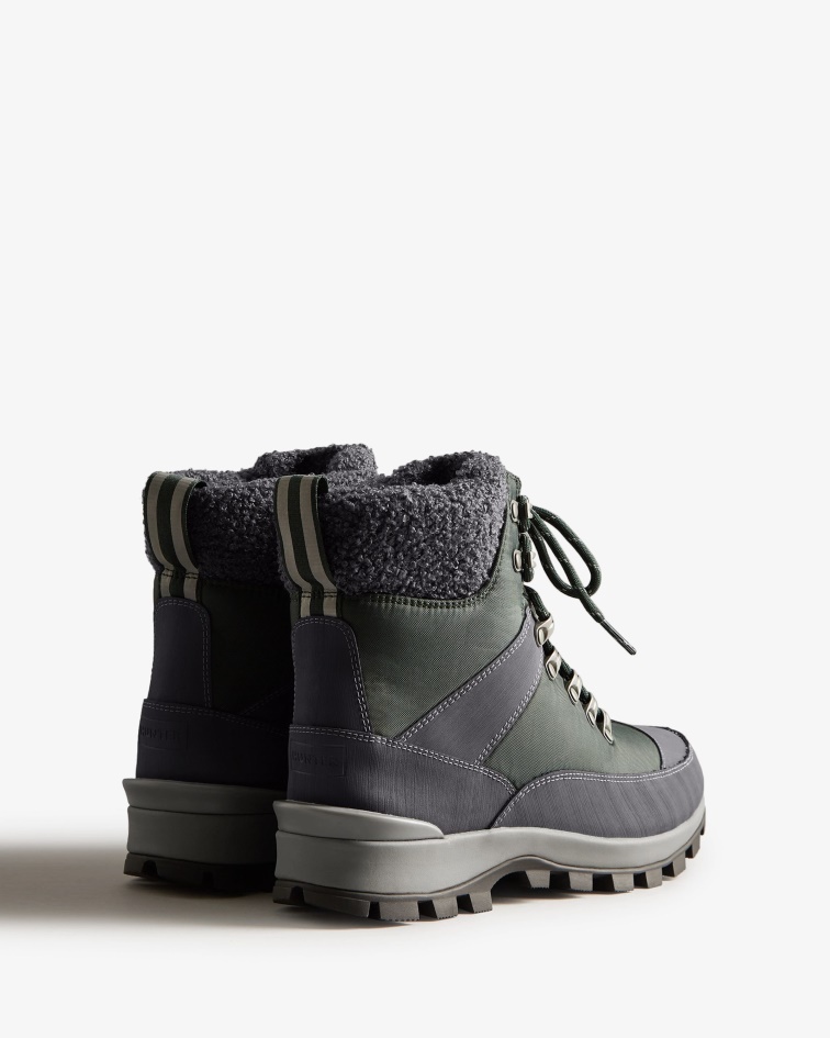 Hunter Women's Insulated Recycled Polyester Commando Boots Arctic Moss Green-Henson Navy