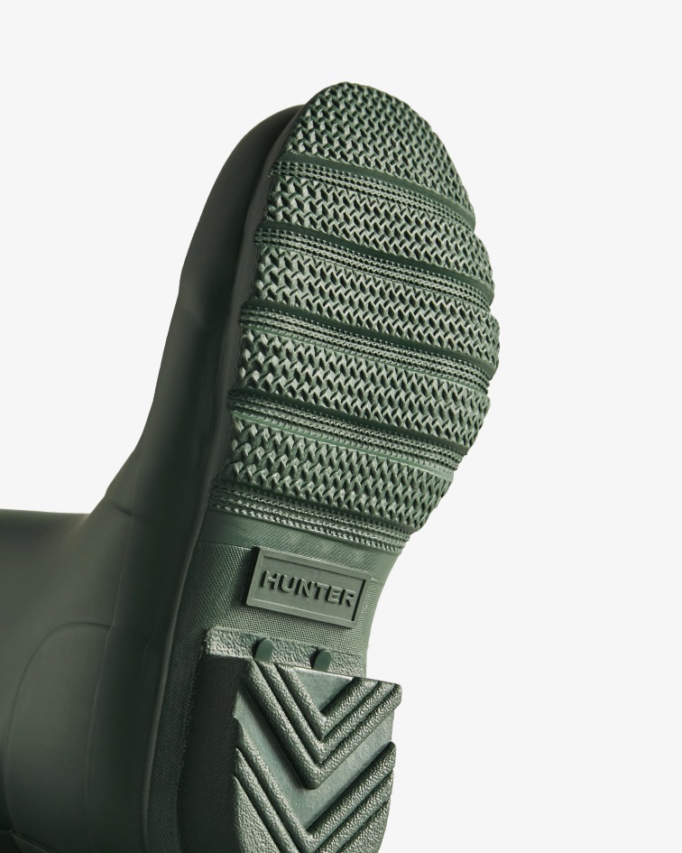 Hunter Original Big Kids (5-11 Years) Rain Boots Hunter Green