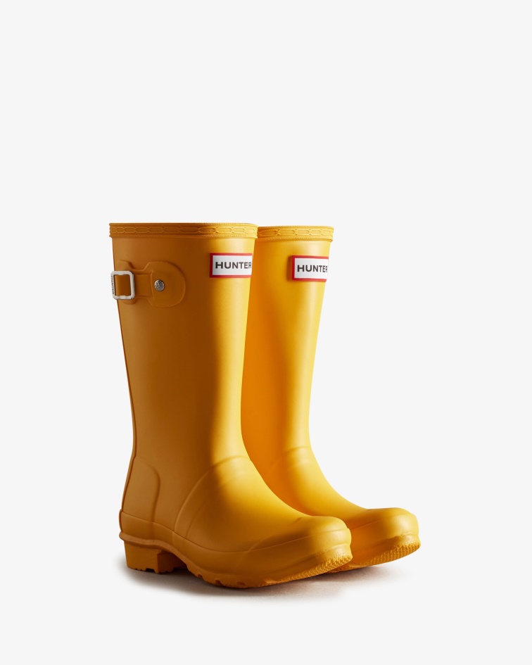 Hunter Original Big Kids (5-11 Years) Rain Boots Yellow