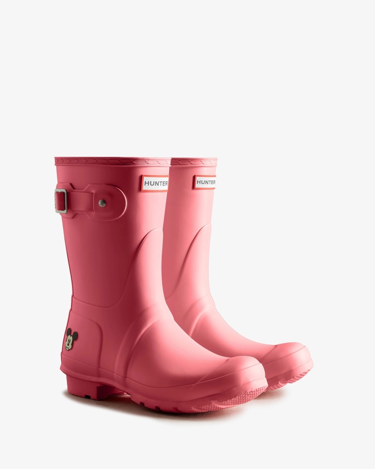 Hunter Women's Disney Short Rain Boots Pink Shiver