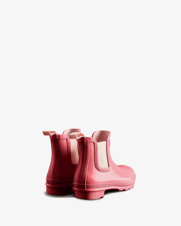 Hunter Women's Original Gloss Chelsea Boots Pink Shiver-Salt Pink