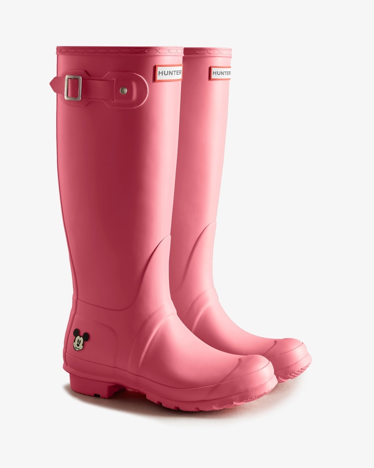 Hunter Women's Disney Tall Rain Boots Pink Shiver
