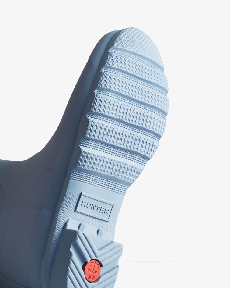 Hunter Women's Short Back Adjustable Rain Boots Bouvet Blue-Balder Blue