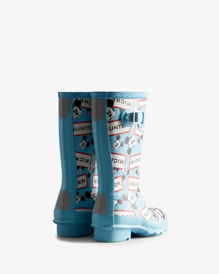 Hunter Big Kids (5-11 Years) Disney Rain Boots Borealis Blue