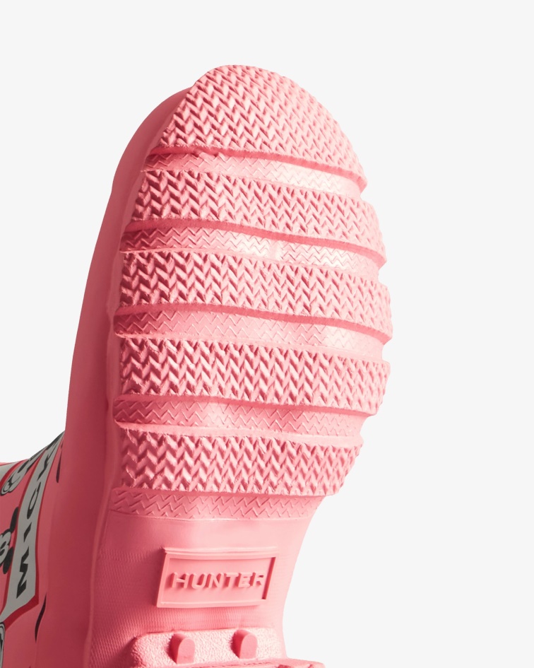 Hunter Big Kids (5-11 Years) Disney Rain Boots Pink Shiver