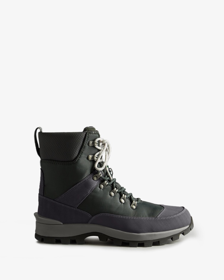 Hunter Men's Insulated Recycled Polyester Commando Boots Arctic Moss Green-Henson Navy