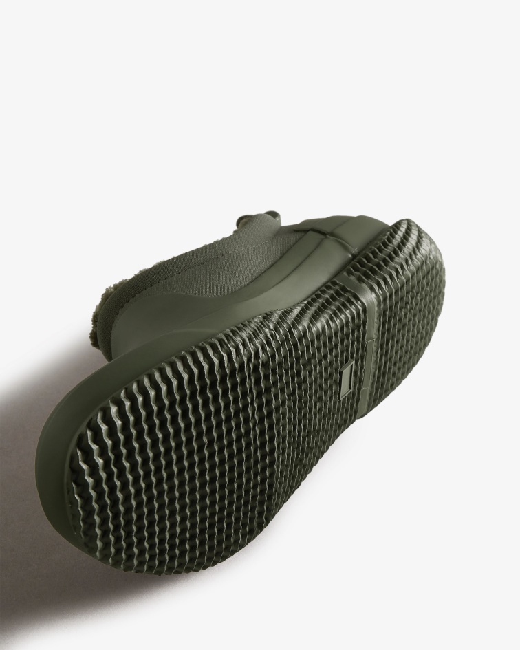 Hunter Women's Insulated Vegan Shearling Shoe Dark Olive