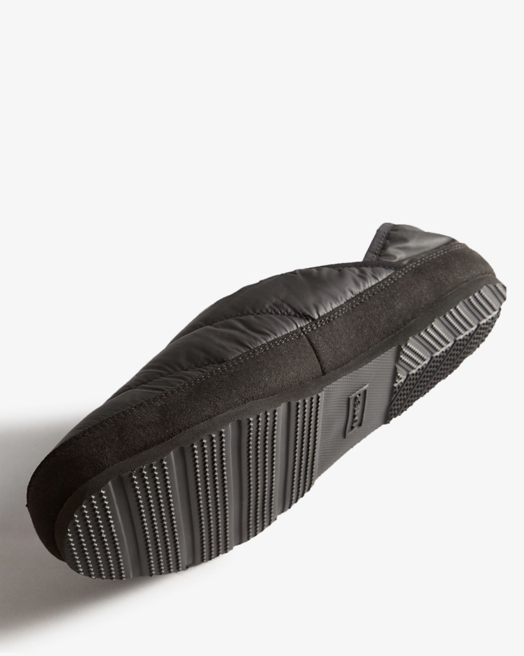 Hunter Men's Puffer Slipper Black