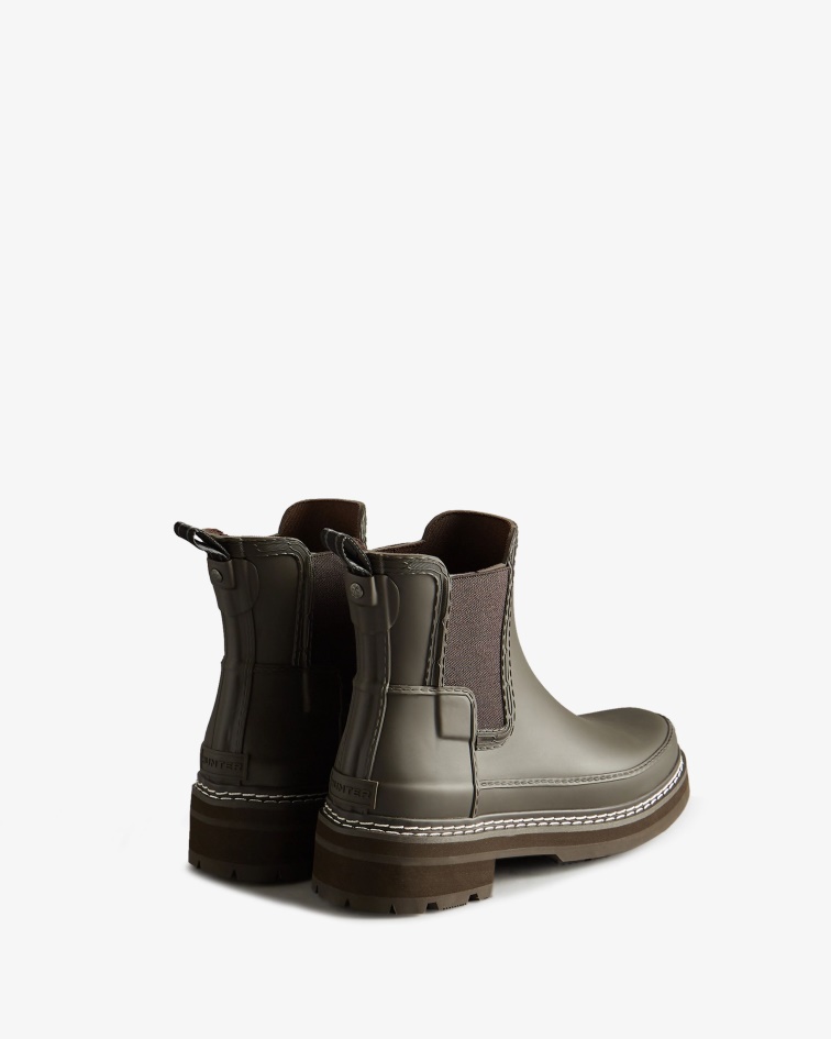 Hunter Women's Refined Stitch Detail Chelsea Boots Bitter Chocolate