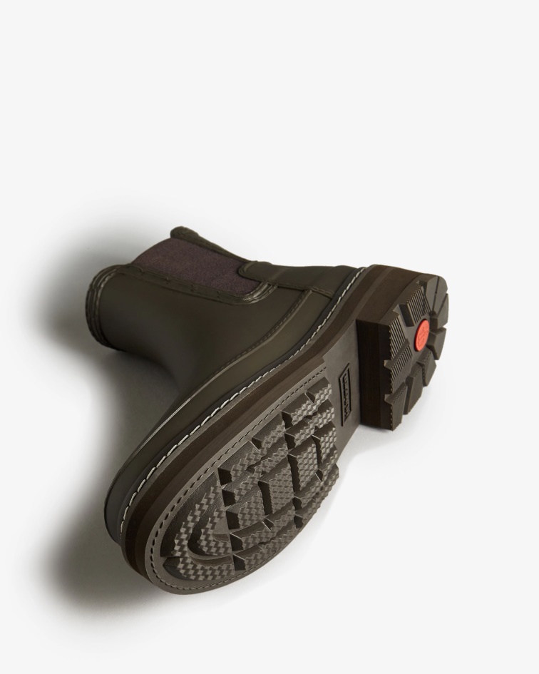 Hunter Women's Refined Stitch Detail Chelsea Boots Bitter Chocolate