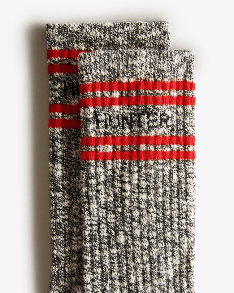 Hunter Branded College Mouline Short Socks Black