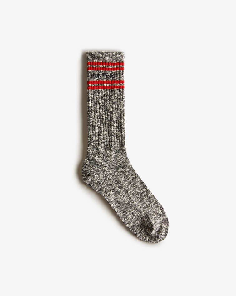 Hunter Branded College Mouline Short Socks Black