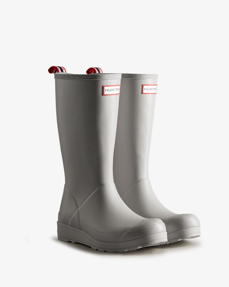 Hunter Women's Play Tall Rain Boots Zinc Grey