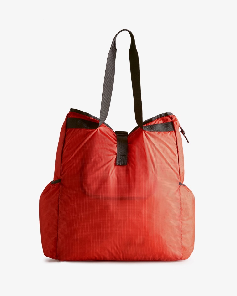 Hunter Ripstop Packable Tote Bag Hunter Red