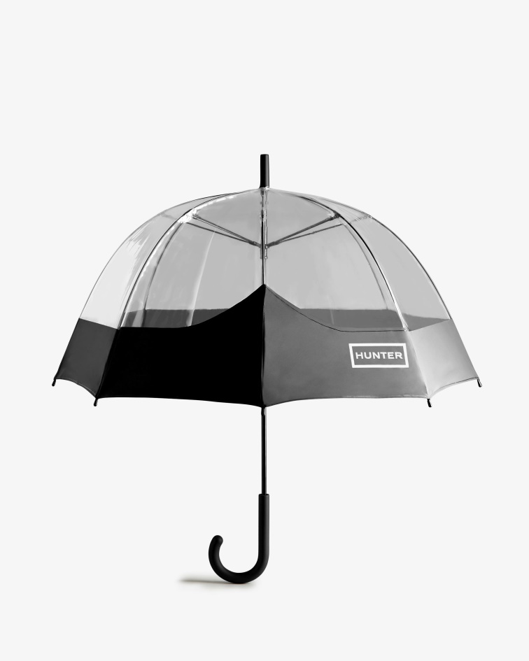 Hunter Moustache Bubble Umbrella Black