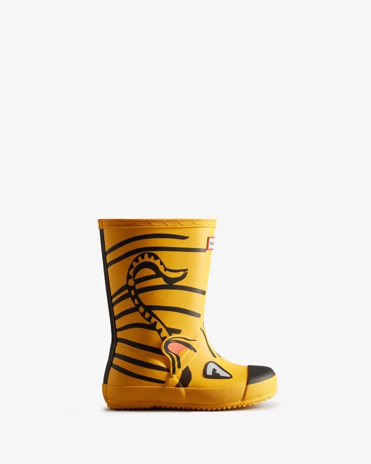 Hunter Kids First (18 Months-8 Years) Lunar New Year Tiger Rain Boots Yellow