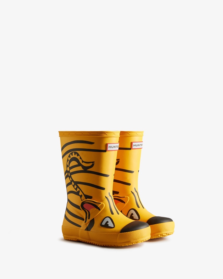 Hunter Kids First (18 Months-8 Years) Lunar New Year Tiger Rain Boots Yellow