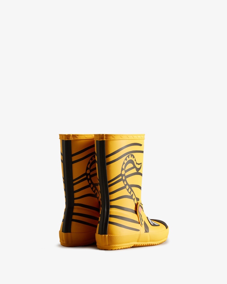 Hunter Kids First (18 Months-8 Years) Lunar New Year Tiger Rain Boots Yellow