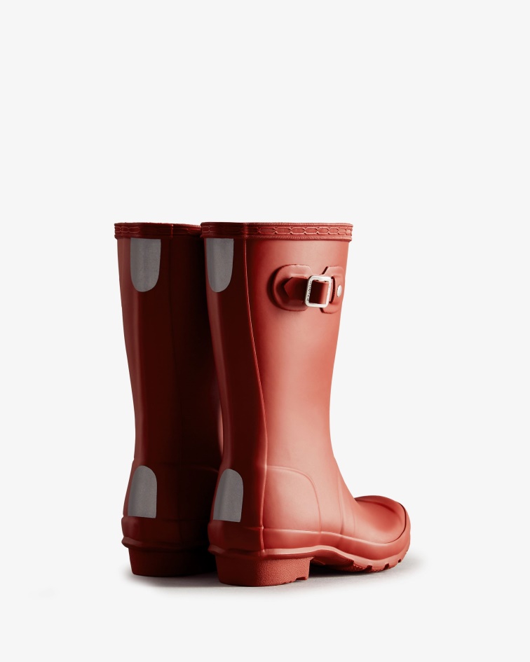 Hunter Original Big Kids (5-11 Years) Rain Boots Military Red