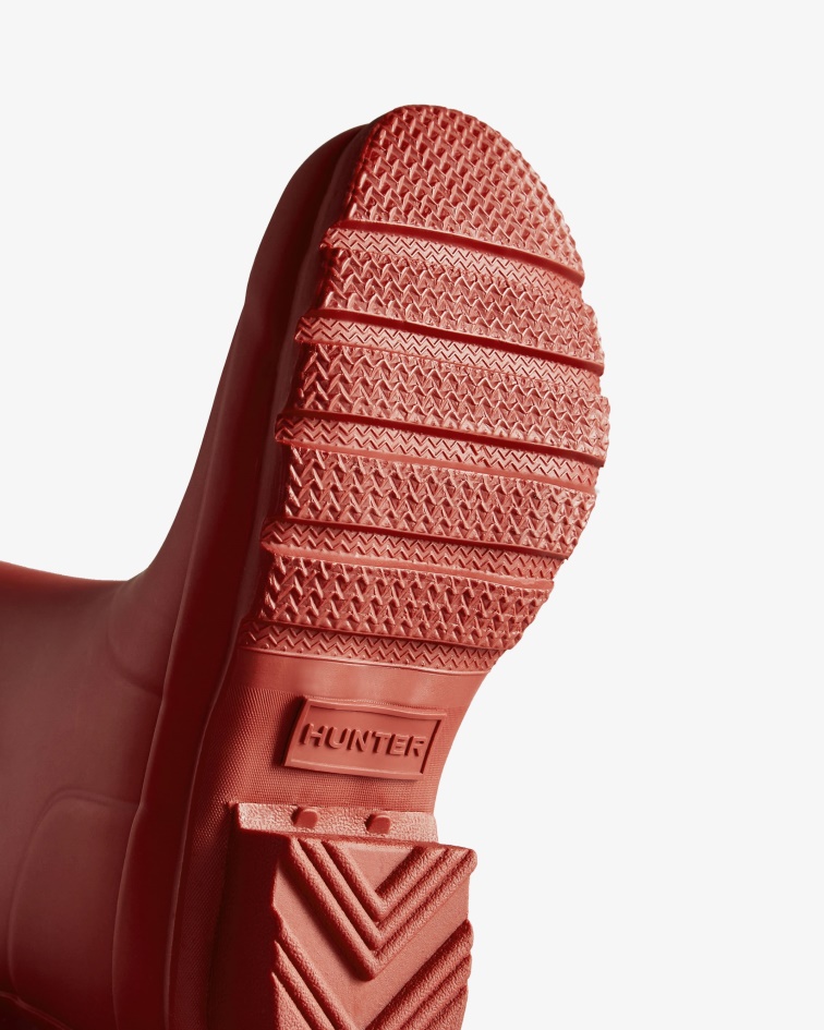 Hunter Original Big Kids (5-11 Years) Rain Boots Military Red