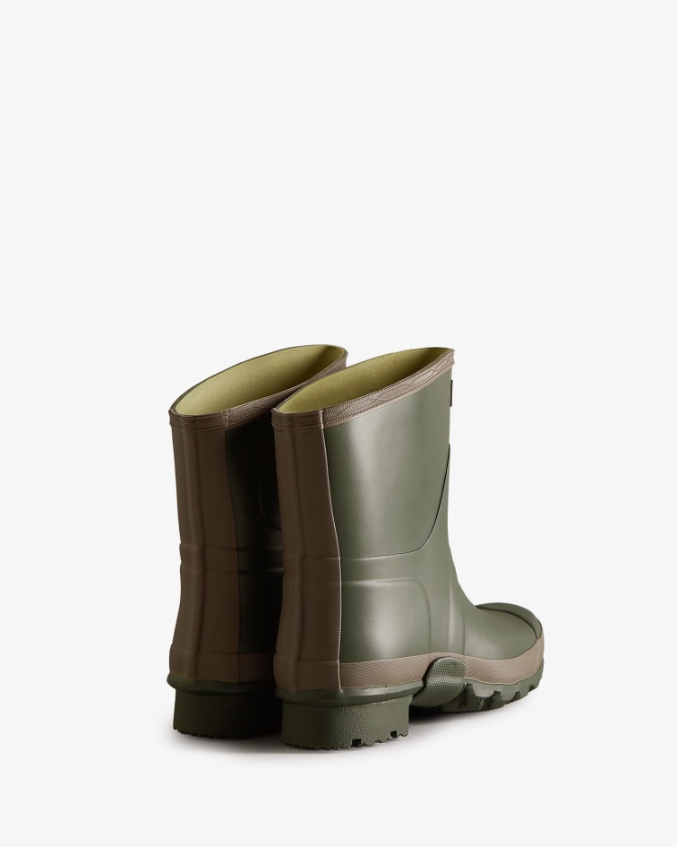 Hunter Women's Gardener Short Rain Boot Dark Olive-Clay