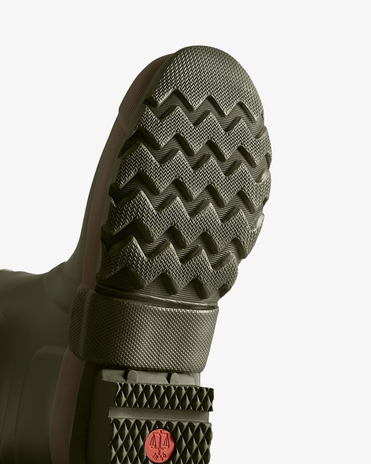 Hunter Women's Gardener Short Rain Boot Dark Olive-Clay