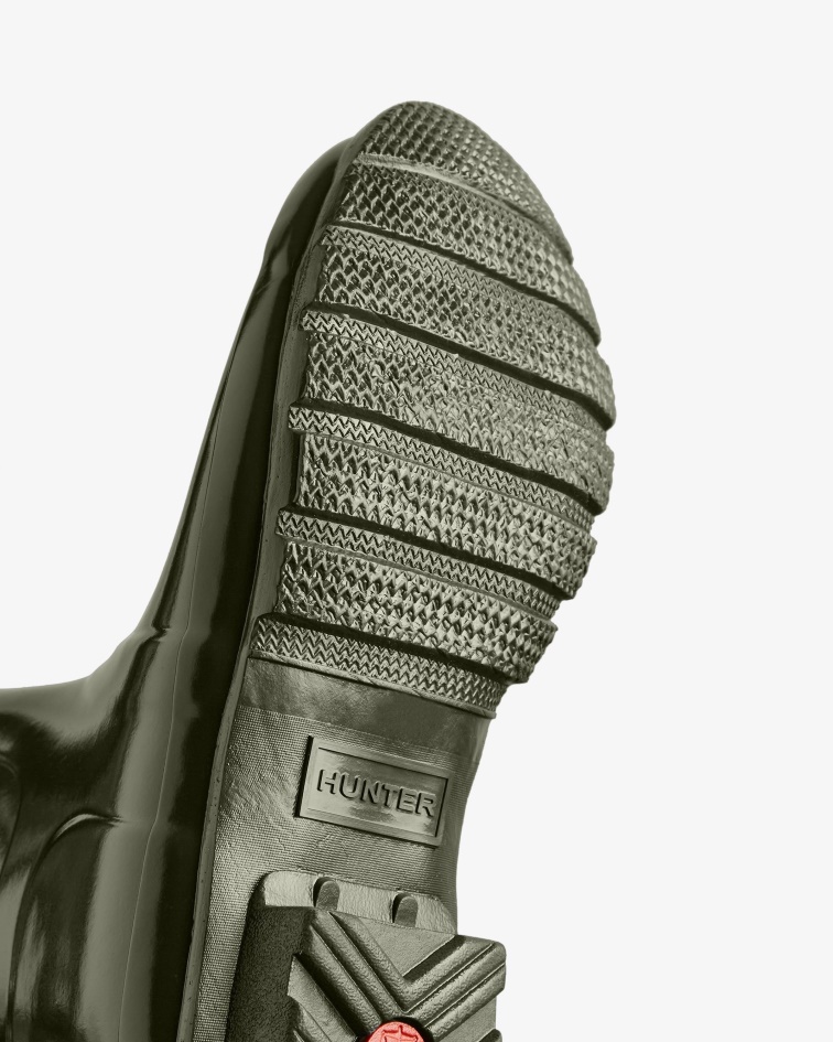 Hunter Women's Original Tall Gloss Rain Boots Dark Olive