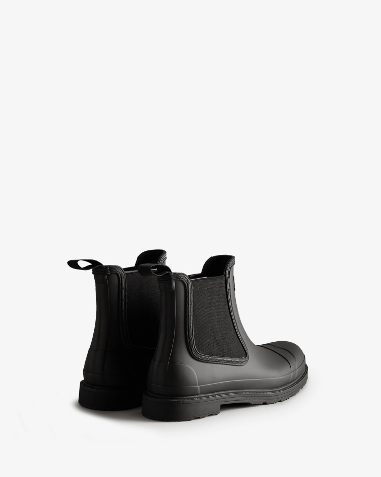 Hunter Men's Commando Chelsea Boots Black