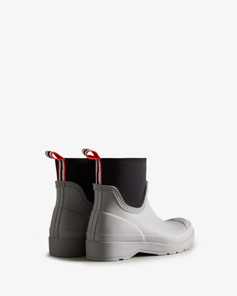 Hunter Women's Play Short Neoprene Rain Boots Steall Light Grey