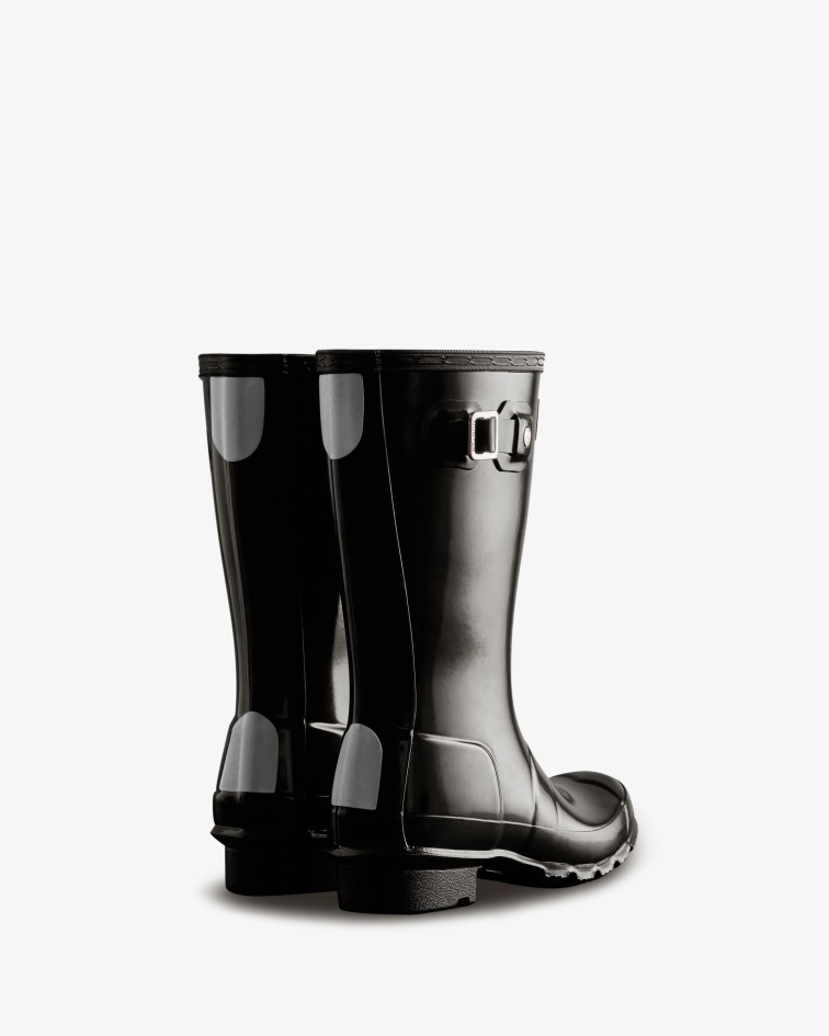 Hunter Original Big Kids (5-11 Years) Gloss Rain Boots Black
