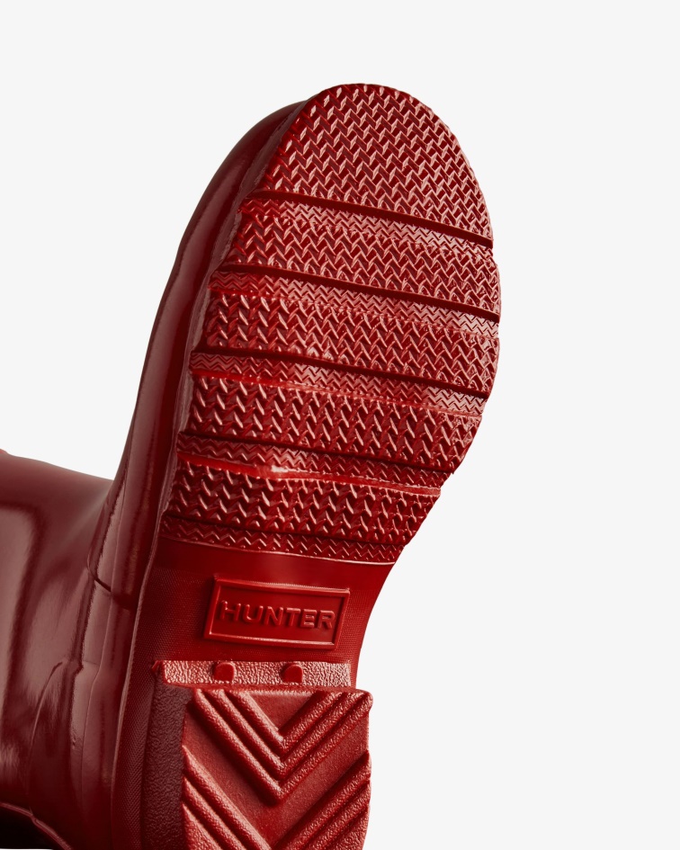 Hunter Original Big Kids (5-11 Years) Gloss Rain Boots Military Red