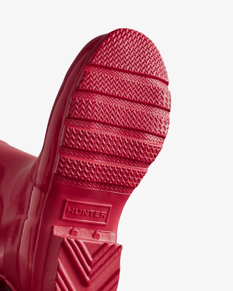 Hunter Original Big Kids (5-11 Years) Gloss Rain Boots Bright Pink