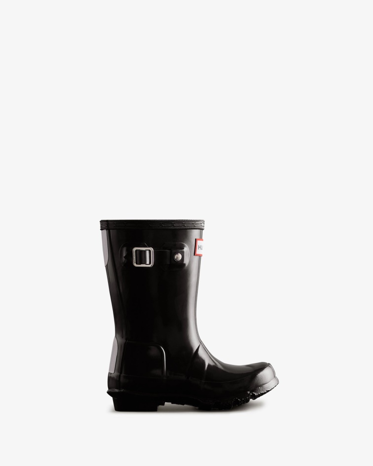 Hunter Original Little Kids (2-6 Years) Gloss Rain Boots Black