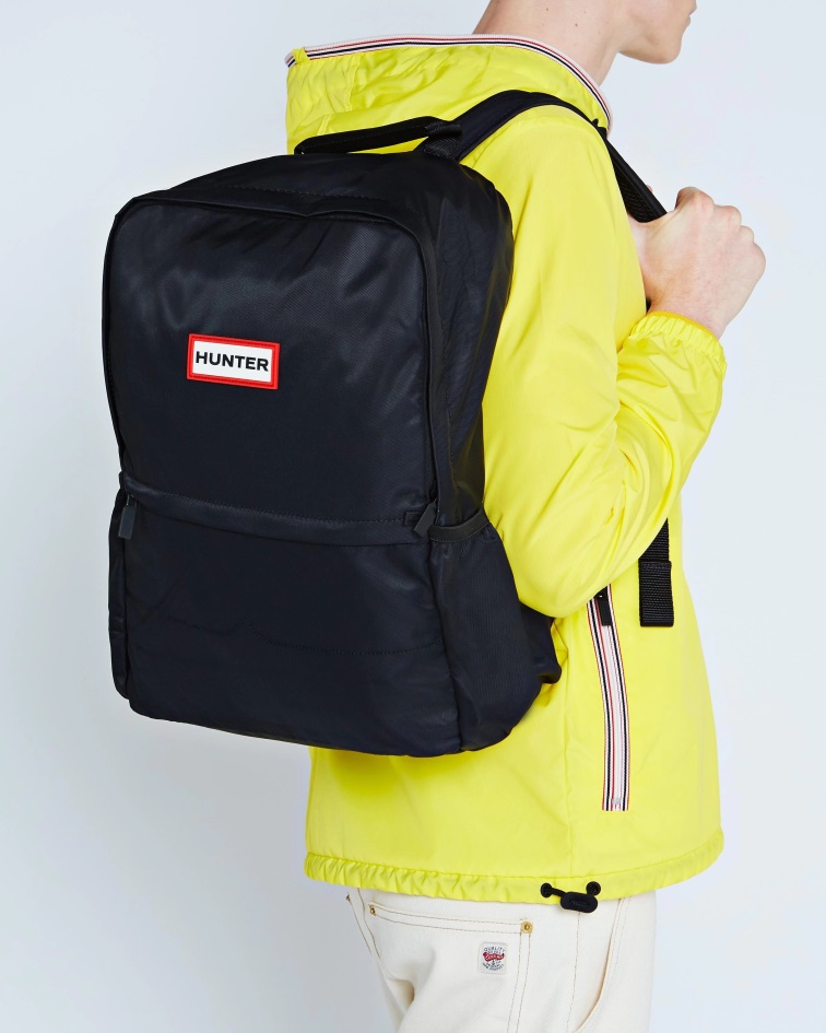 Hunter Nylon Large Backpack Black