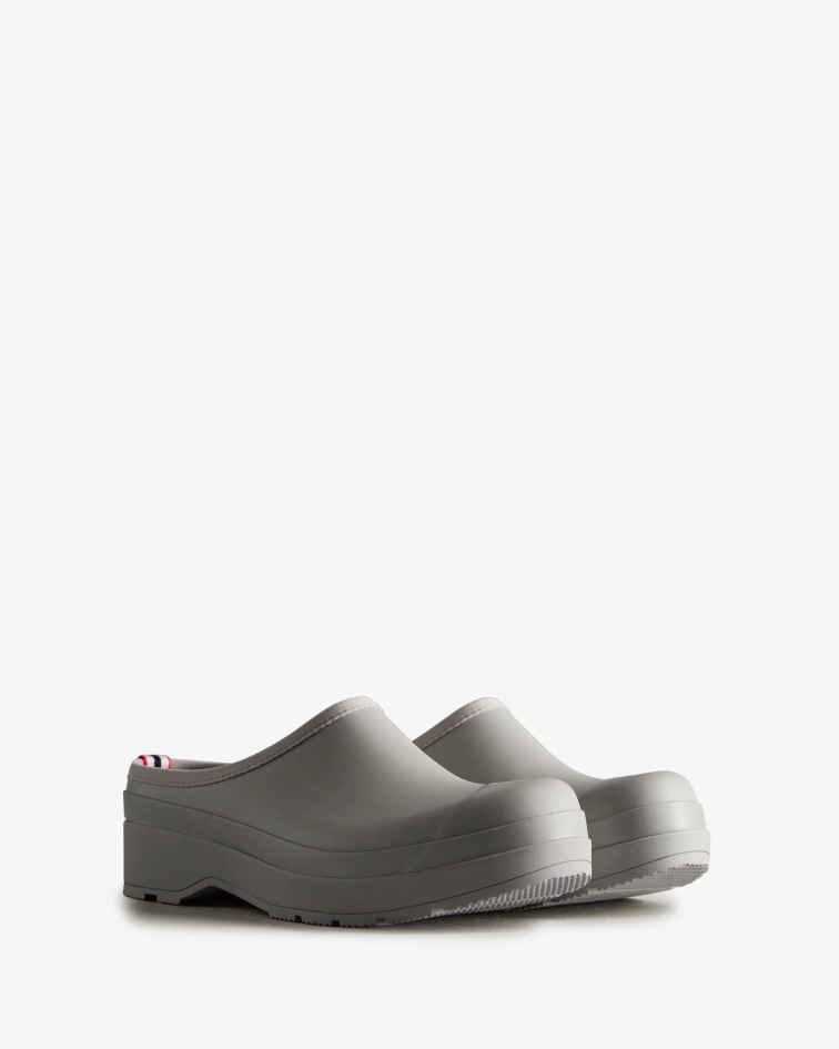Hunter Men's Play Clogs Zinc Grey