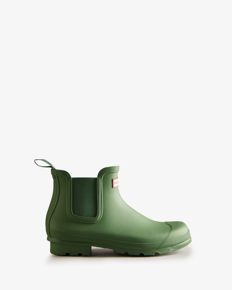 Hunter Men's Original Chelsea Boots Fell Green