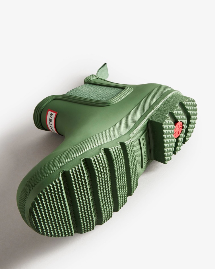 Hunter Men's Original Chelsea Boots Fell Green