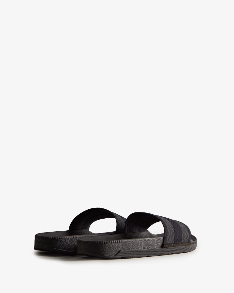 Hunter Women's Elastic Slides Black