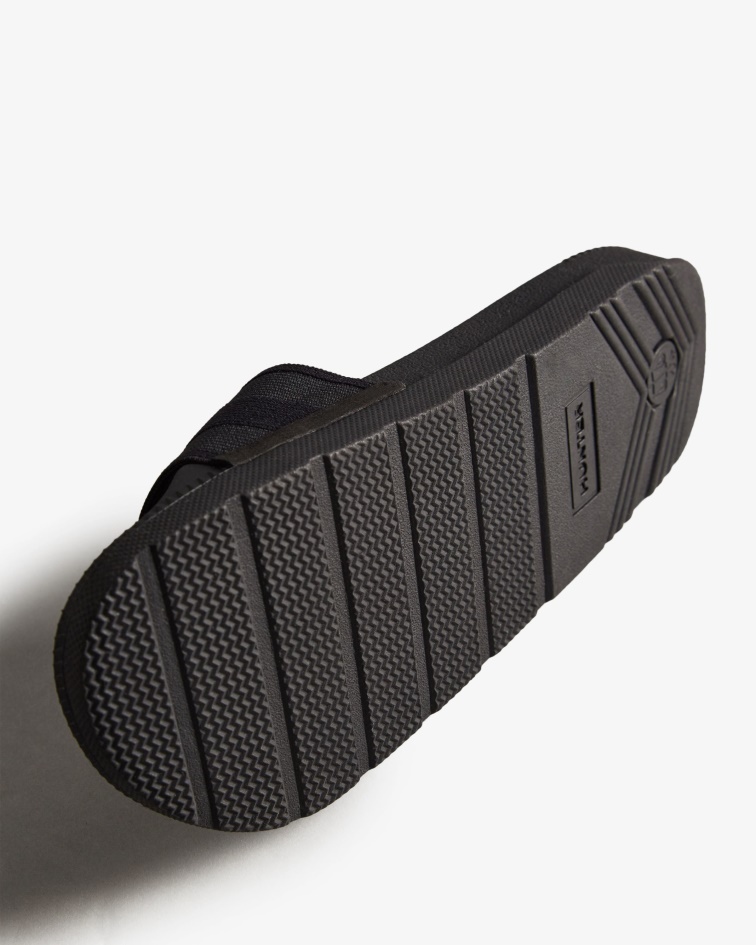 Hunter Women's Elastic Slides Black