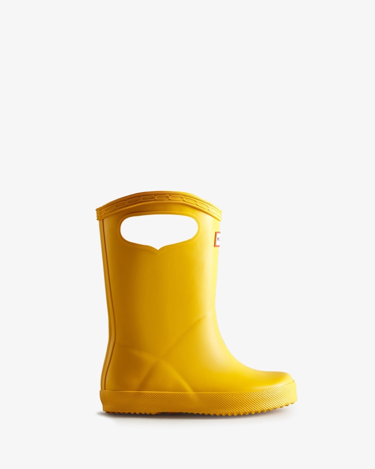 Hunter Kids First (18 Months-8 Years) Grab Handle Rain Boots Yellow