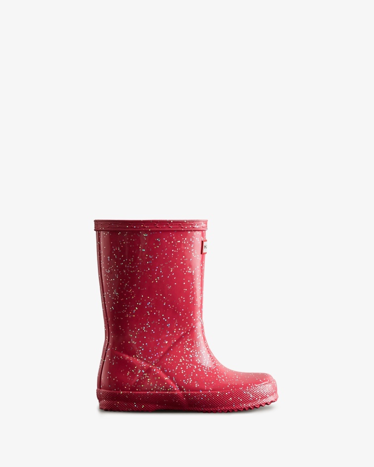 Hunter Kids First (18 Months-8 Years) Giant Glitter Rain Boots Thrift Pink