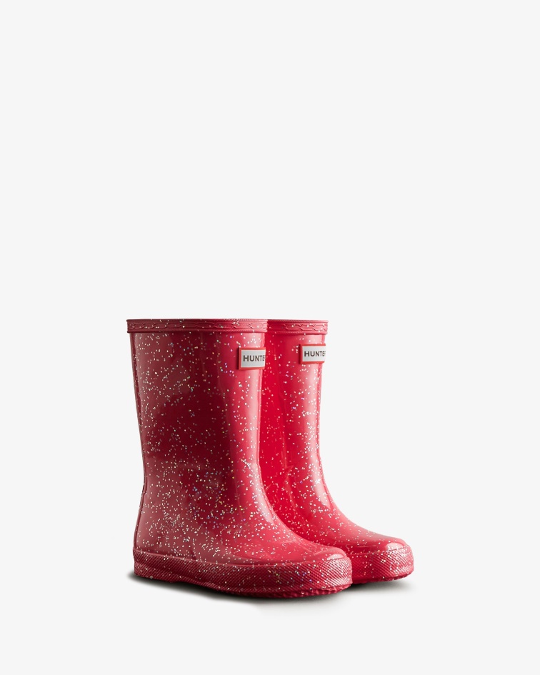 Hunter Kids First (18 Months-8 Years) Giant Glitter Rain Boots Thrift Pink