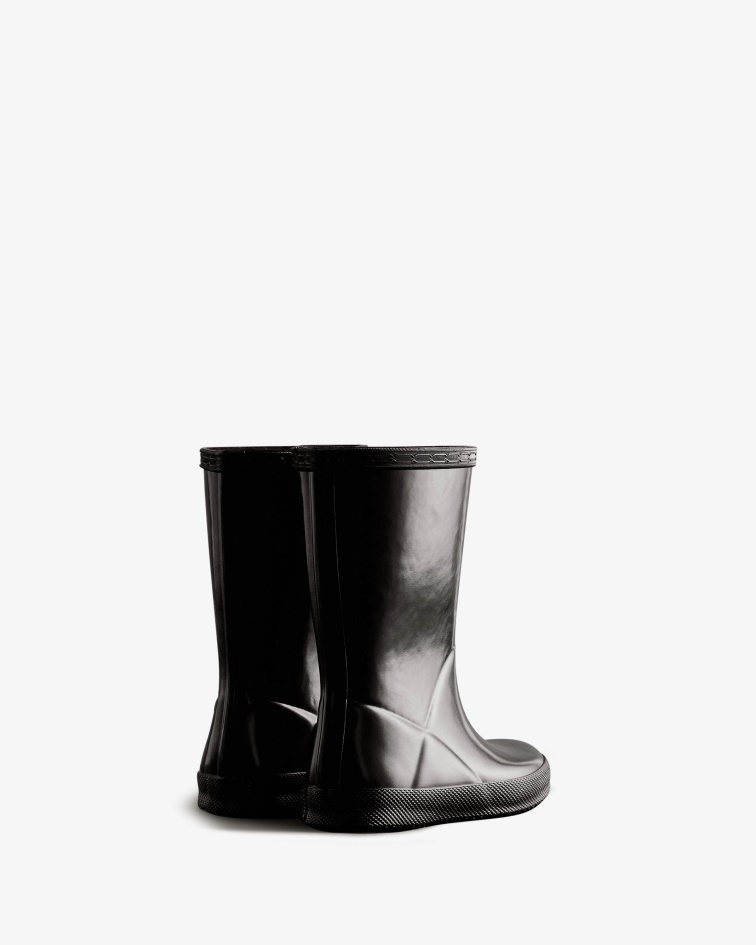 Hunter Original Kids First (18 Months-8 Years) Gloss Rain Boots Black