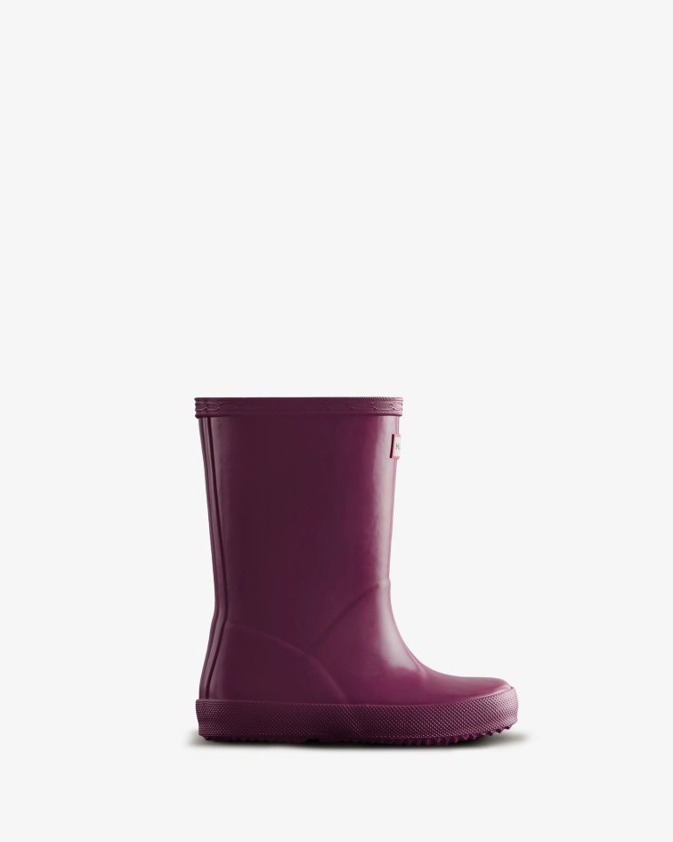 Hunter Original Kids First (18 Months-8 Years) Gloss Rain Boots Violet