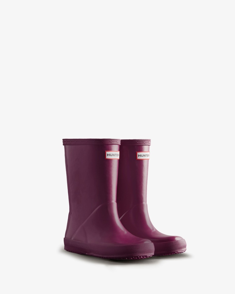Hunter Original Kids First (18 Months-8 Years) Gloss Rain Boots Violet