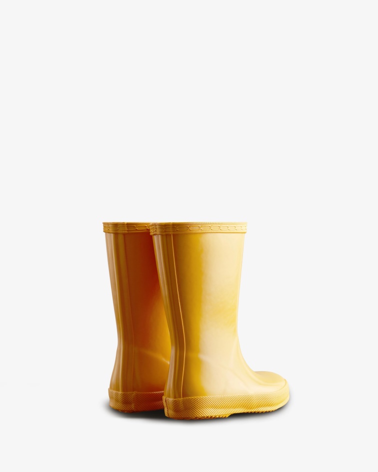 Hunter Original Kids First (18 Months-8 Years) Gloss Rain Boots Yellow