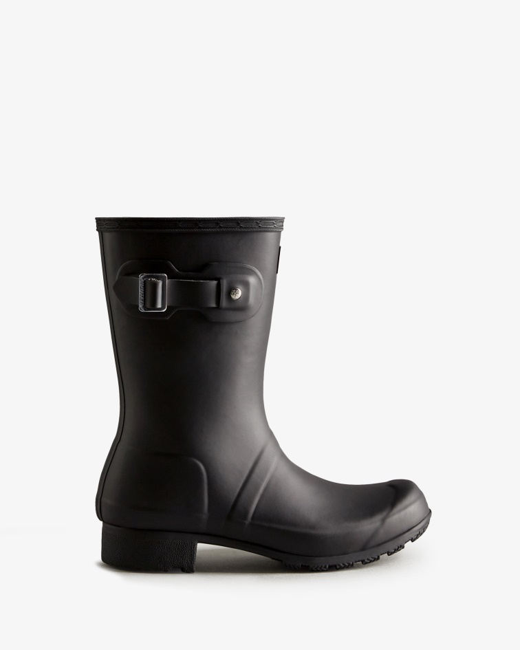 Women's Hunter Tour Foldable Short Rain Boots Black