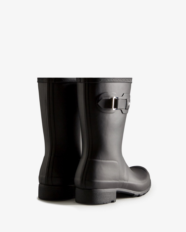 Women's Hunter Tour Foldable Short Rain Boots Black